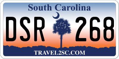 SC license plate DSR268