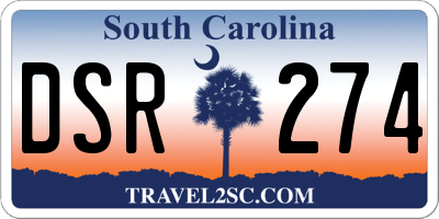 SC license plate DSR274