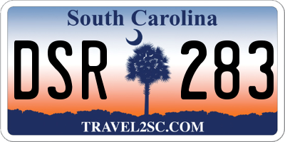 SC license plate DSR283