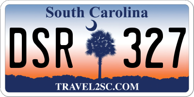 SC license plate DSR327