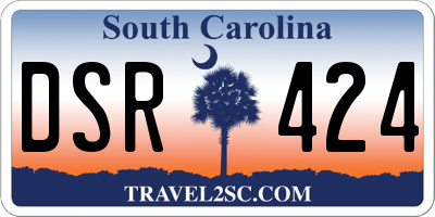 SC license plate DSR424