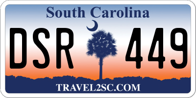 SC license plate DSR449