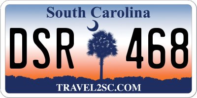 SC license plate DSR468