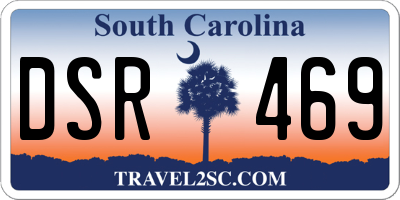SC license plate DSR469