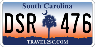 SC license plate DSR476