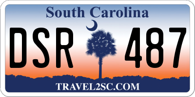 SC license plate DSR487