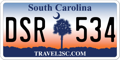 SC license plate DSR534