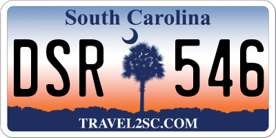SC license plate DSR546
