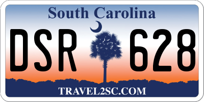 SC license plate DSR628