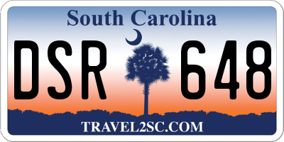 SC license plate DSR648