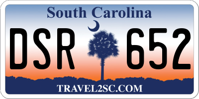 SC license plate DSR652