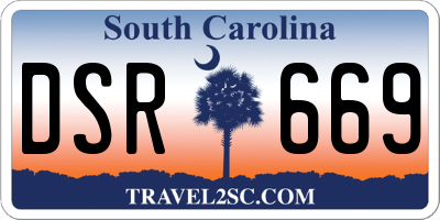 SC license plate DSR669