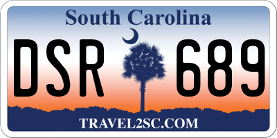 SC license plate DSR689