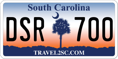 SC license plate DSR700