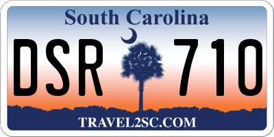 SC license plate DSR710