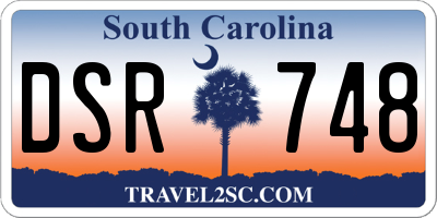 SC license plate DSR748