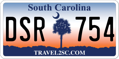 SC license plate DSR754