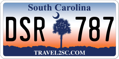 SC license plate DSR787
