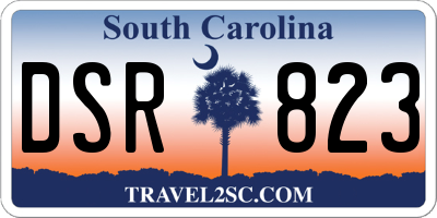 SC license plate DSR823