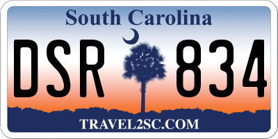 SC license plate DSR834