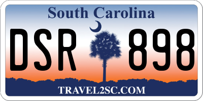 SC license plate DSR898