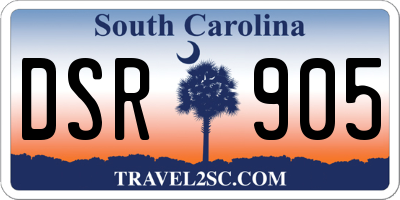 SC license plate DSR905