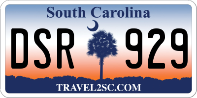 SC license plate DSR929
