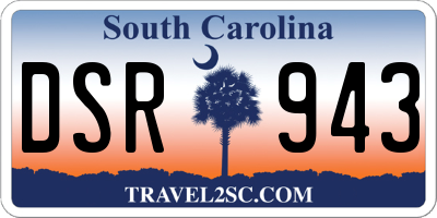 SC license plate DSR943