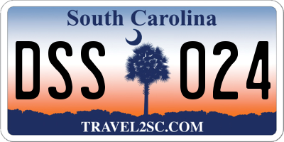 SC license plate DSS024