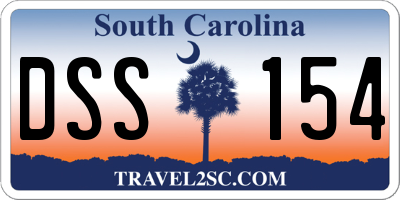 SC license plate DSS154