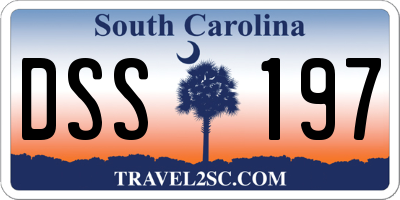 SC license plate DSS197