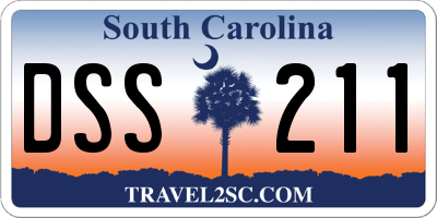 SC license plate DSS211