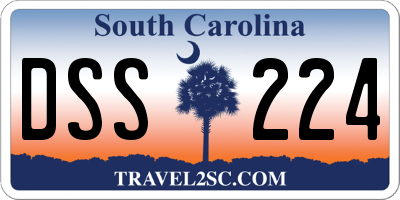 SC license plate DSS224