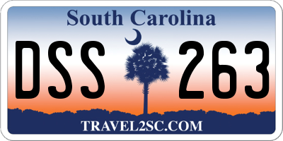 SC license plate DSS263
