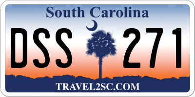 SC license plate DSS271