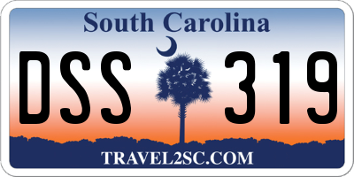 SC license plate DSS319