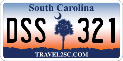 SC license plate DSS321