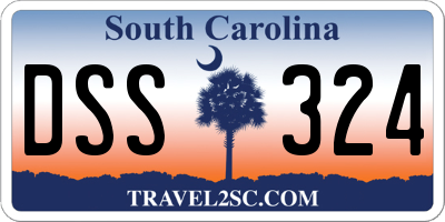 SC license plate DSS324