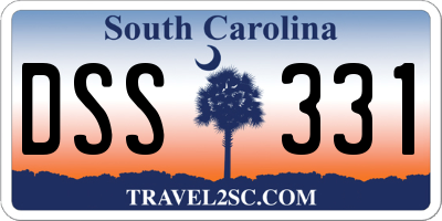 SC license plate DSS331