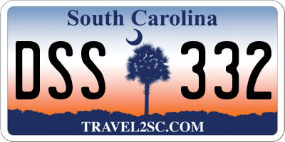 SC license plate DSS332