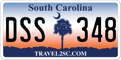 SC license plate DSS348