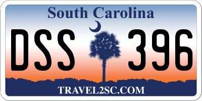 SC license plate DSS396