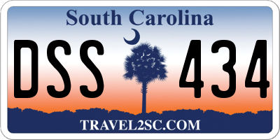 SC license plate DSS434