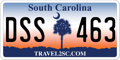 SC license plate DSS463