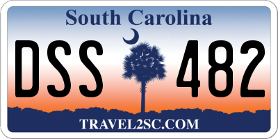 SC license plate DSS482