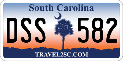 SC license plate DSS582
