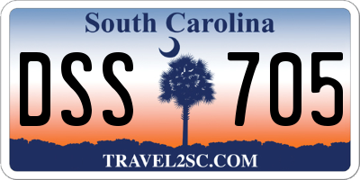 SC license plate DSS705