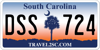 SC license plate DSS724