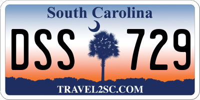 SC license plate DSS729