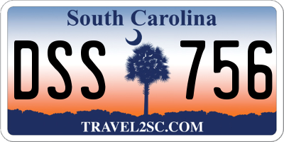 SC license plate DSS756